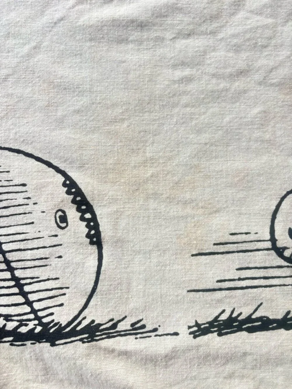 Vintage 70s/1970s SNOOPY & CHARLIE BROWN White Full Size Bedspread Blanket